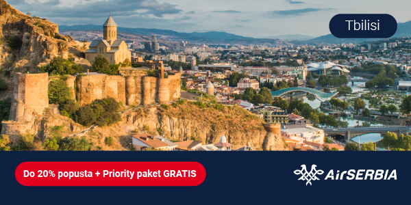 Air Serbia - Do 20% popusta na letove za Tbilisi, Ankaru, Brisel i Sofiju